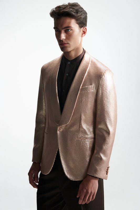 Aida jacket in pink wool with sequins