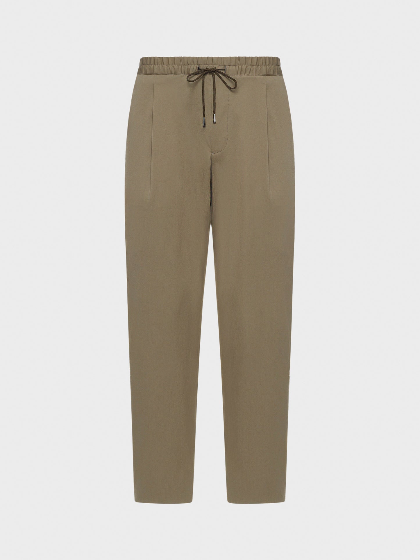 Caruso Menswear Abbigliamento Uomo Pantalone jogger in cotone beige still