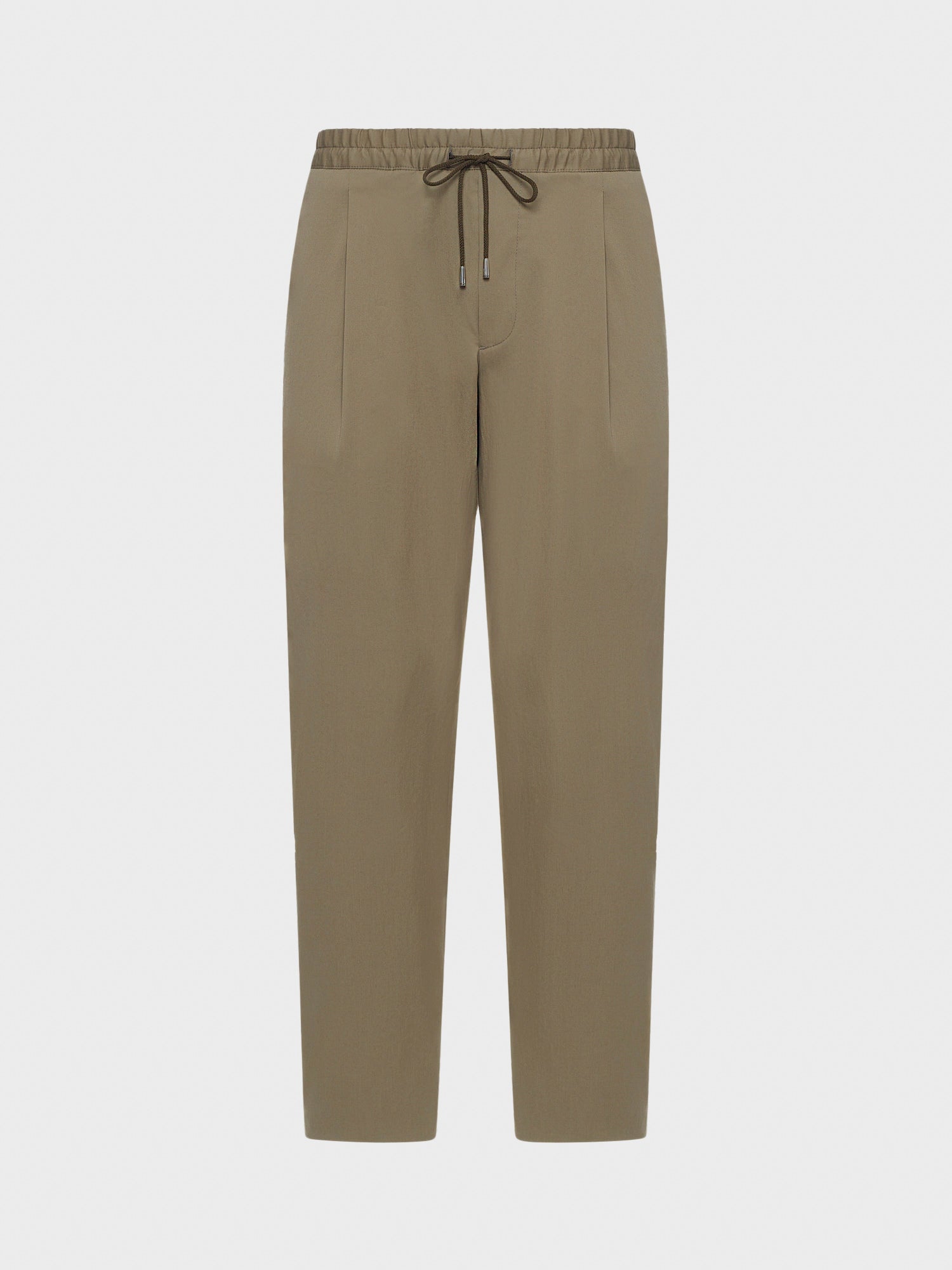 Caruso Menswear Abbigliamento Uomo Pantalone jogger in cotone beige still