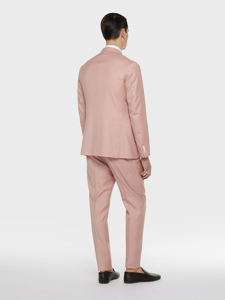 Caruso Menswear Abbigliamento Uomo Abiti Abito aida in twill di lana rosa look 3