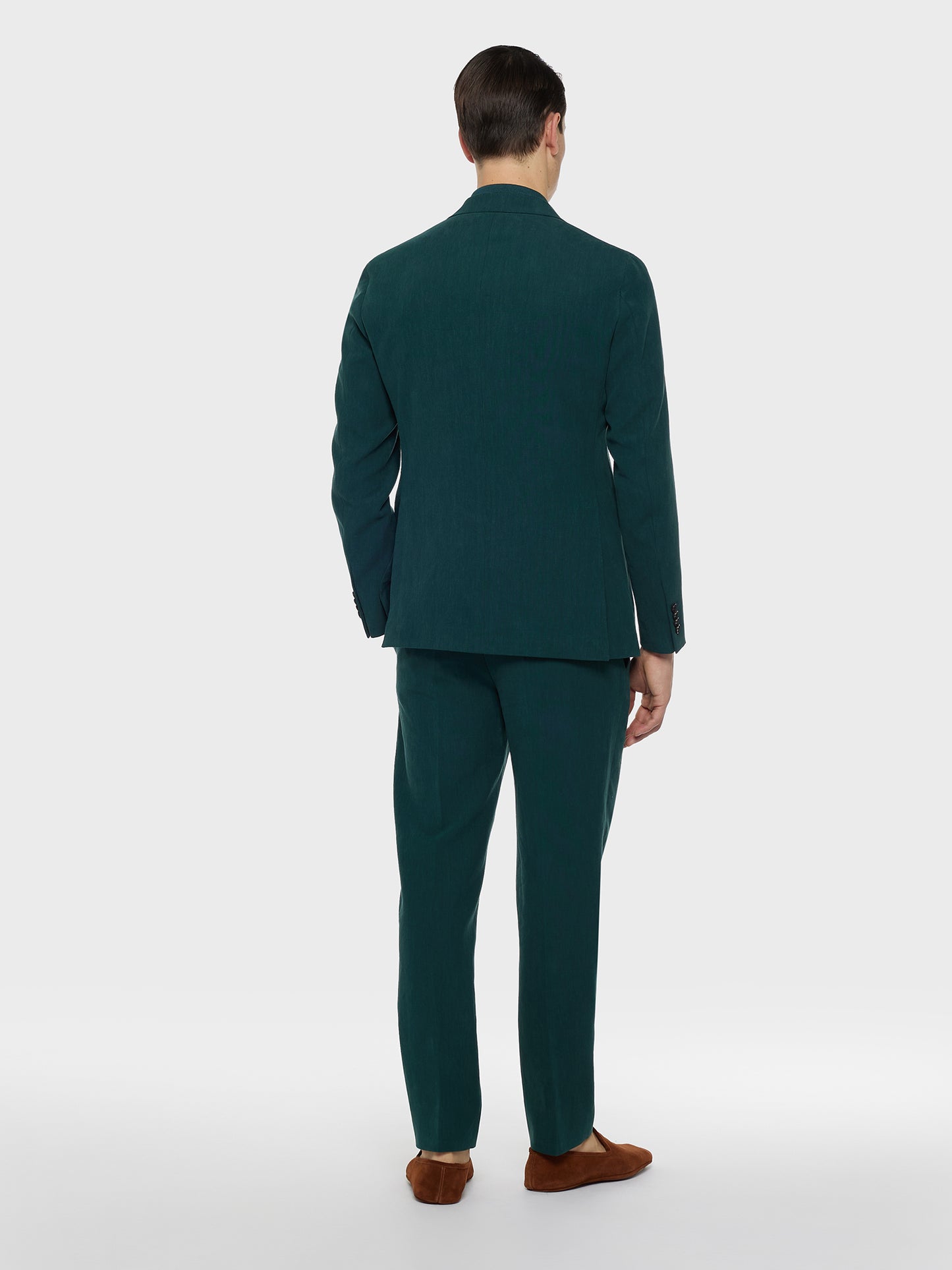 Caruso Menswear Abbigliamento Uomo Abiti Abito aida doppiopetto in lino verde look 3