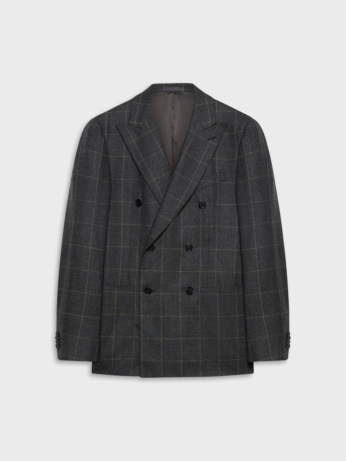 Caruso Menswear Abbigliamento Uomo Giacche Giacca  aida doppiopetto in lana 180s' principe di galles grigia look 2