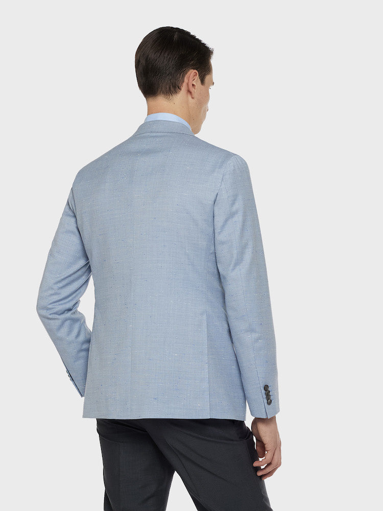 Caruso Menswear Abbigliamento Uomo Giacche Giacca aida in lana e seta azzurra look 4