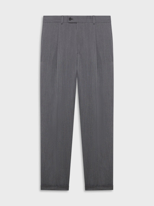 Caruso Menswear Abbigliamento Uomo Pantaloni Pantalone carrot fit in lana zeelander grigio look 1