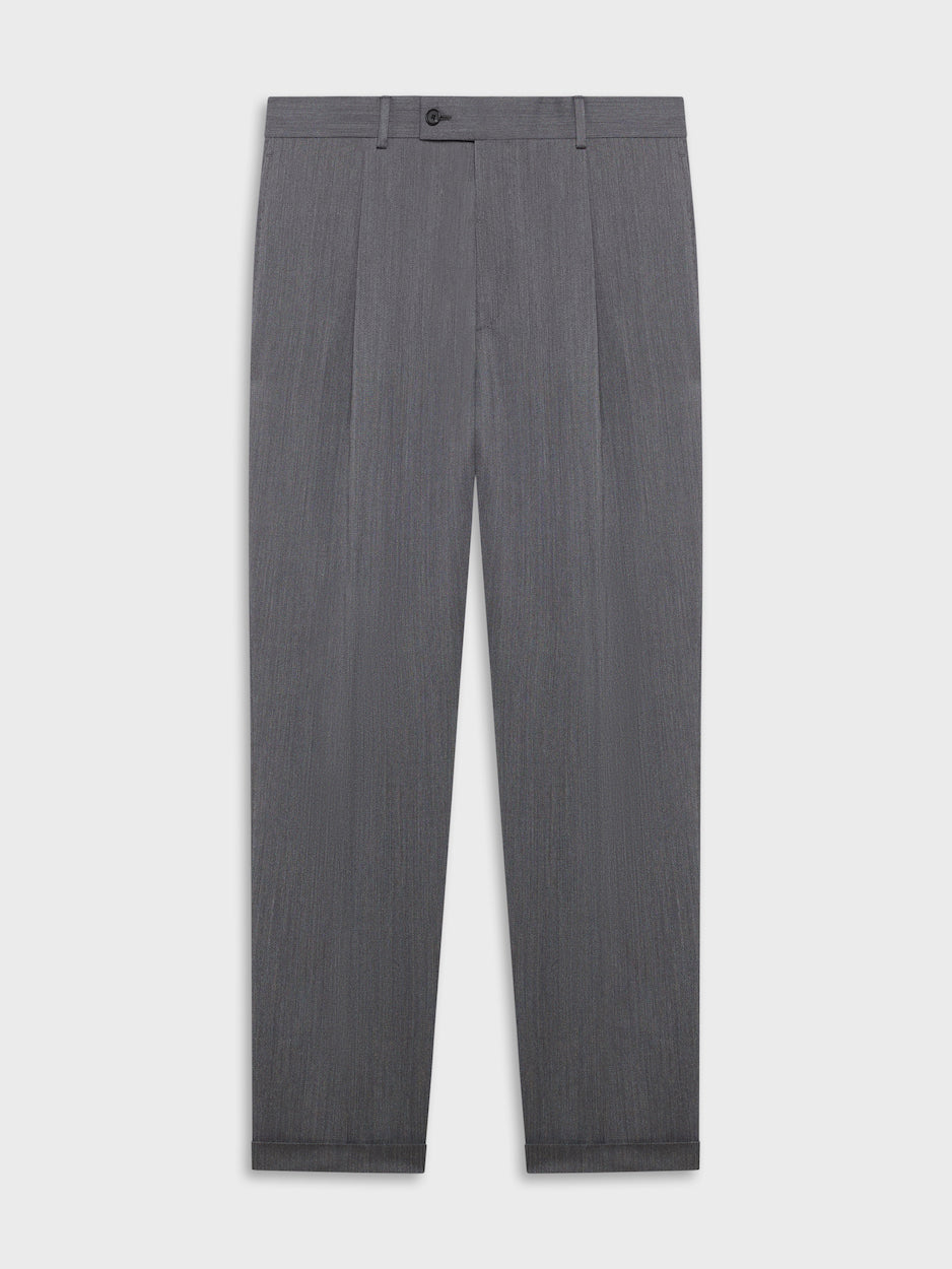 Caruso Menswear Abbigliamento Uomo Pantaloni Pantalone carrot fit in lana zeelander grigio look 1