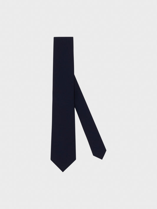 Caruso Menswear Abbigliamento Uomo Cravatta in lana tecnica blu