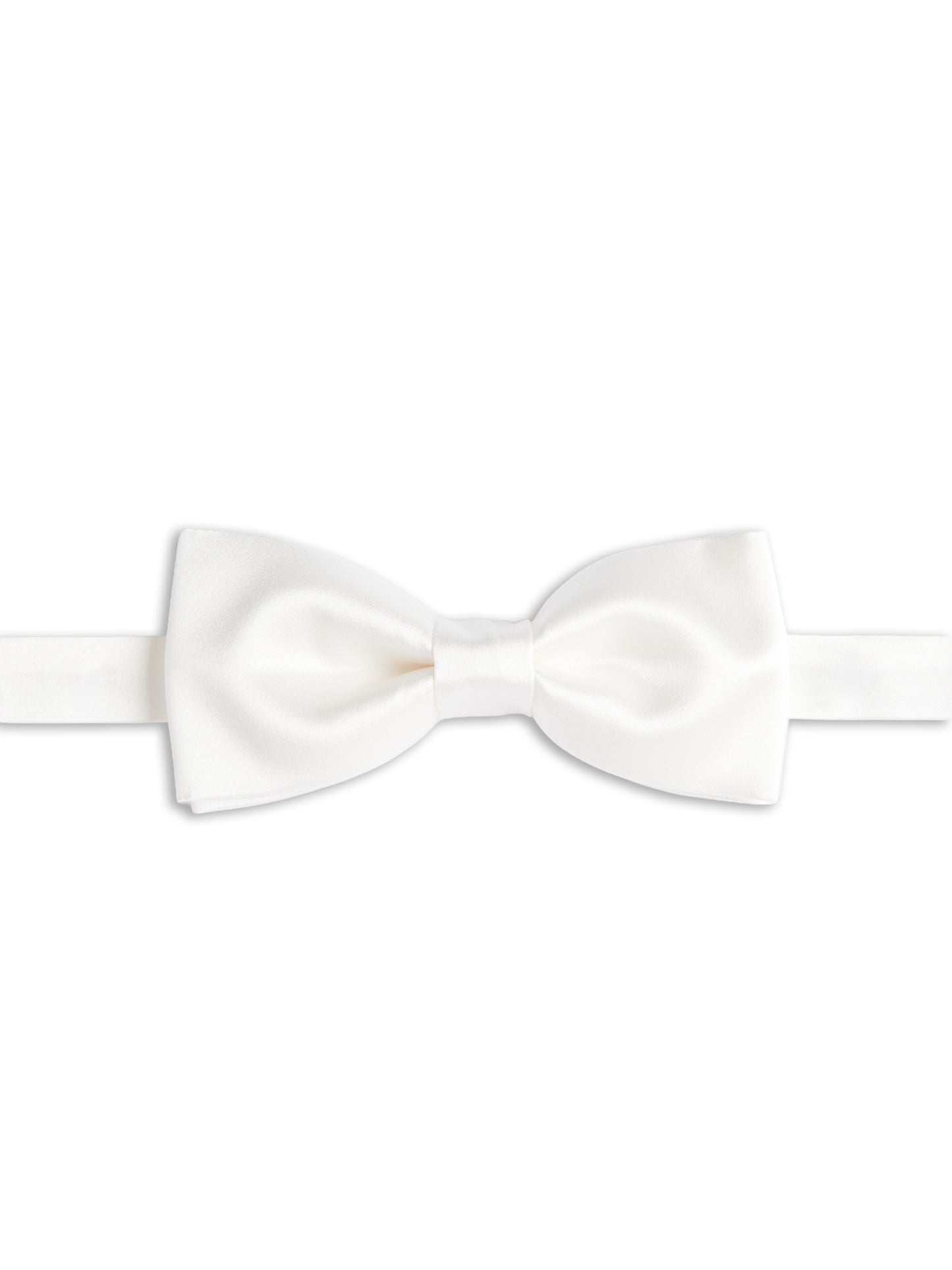Papillon annodato in seta bianco latte
