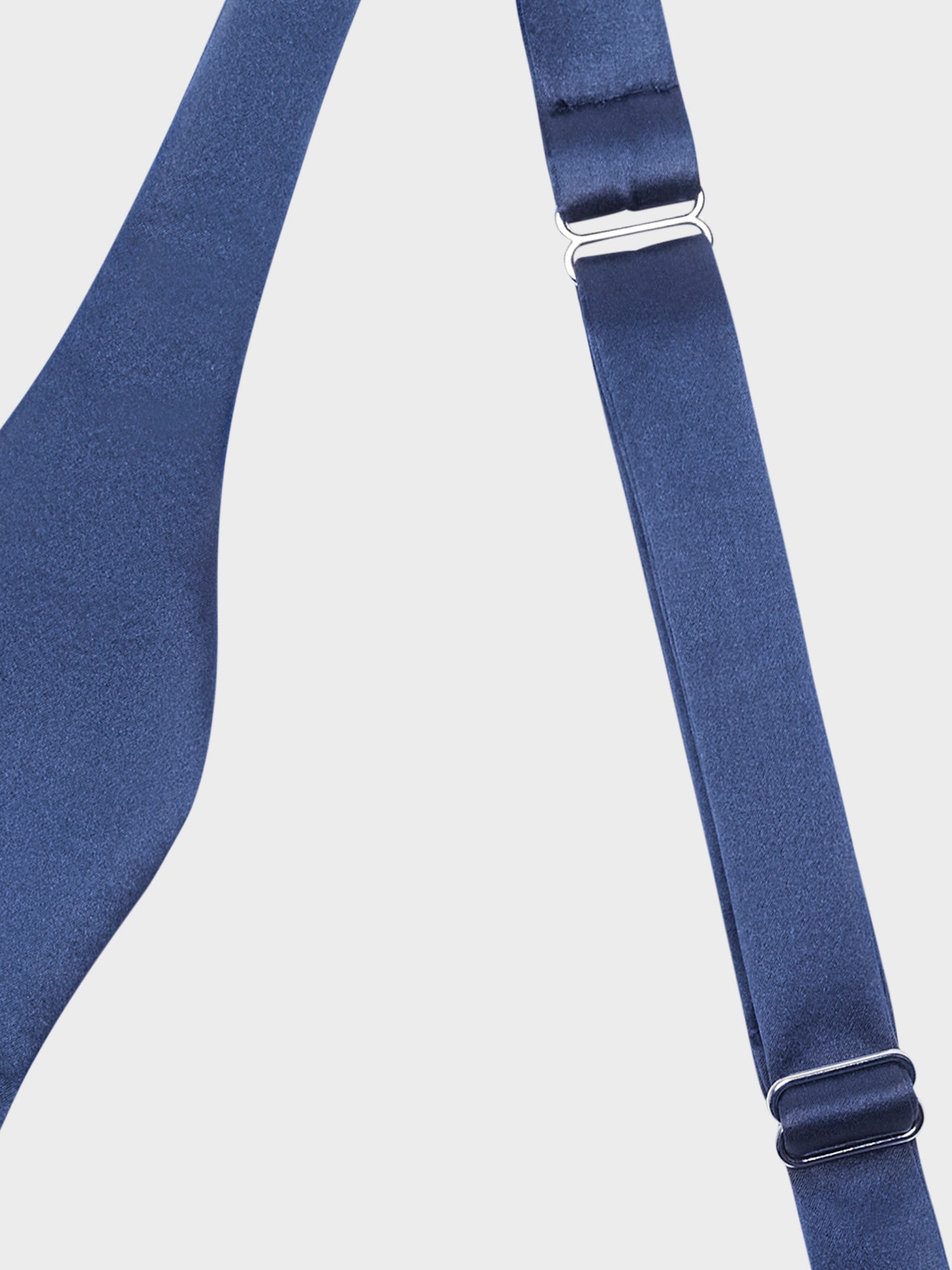 Caruso Menswear Abbigliamento Uomo Accessori Papillon da annodare in raso accoppiato di seta blu look 2