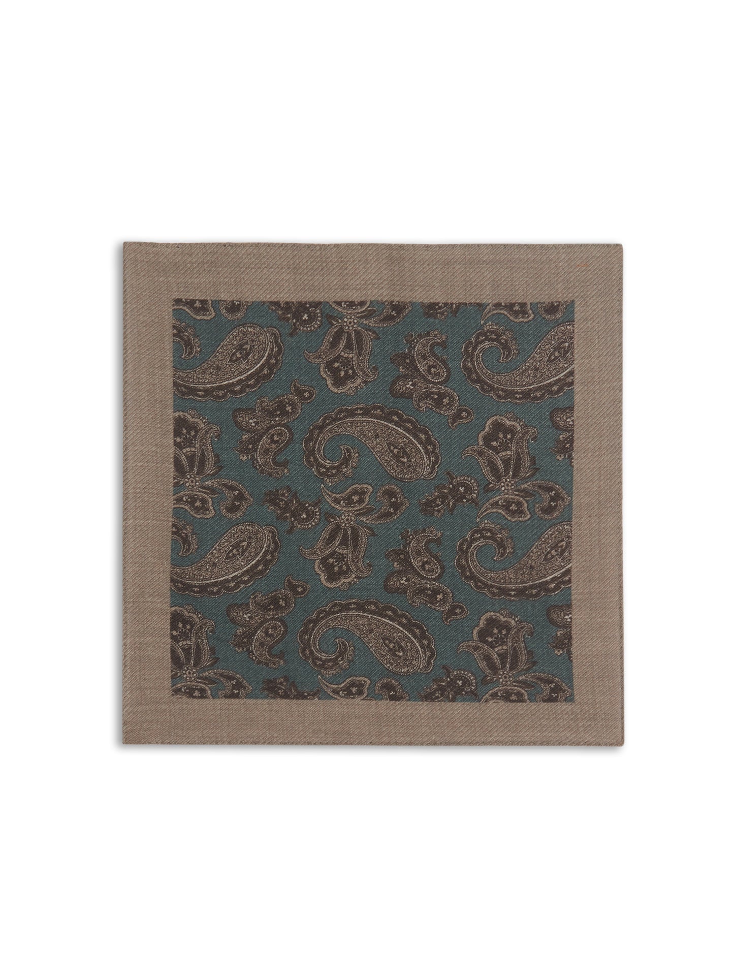 Pochette in lana paisley verde