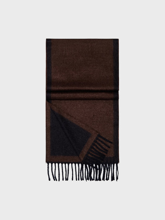 Sciarpa in seta cashmere marrone