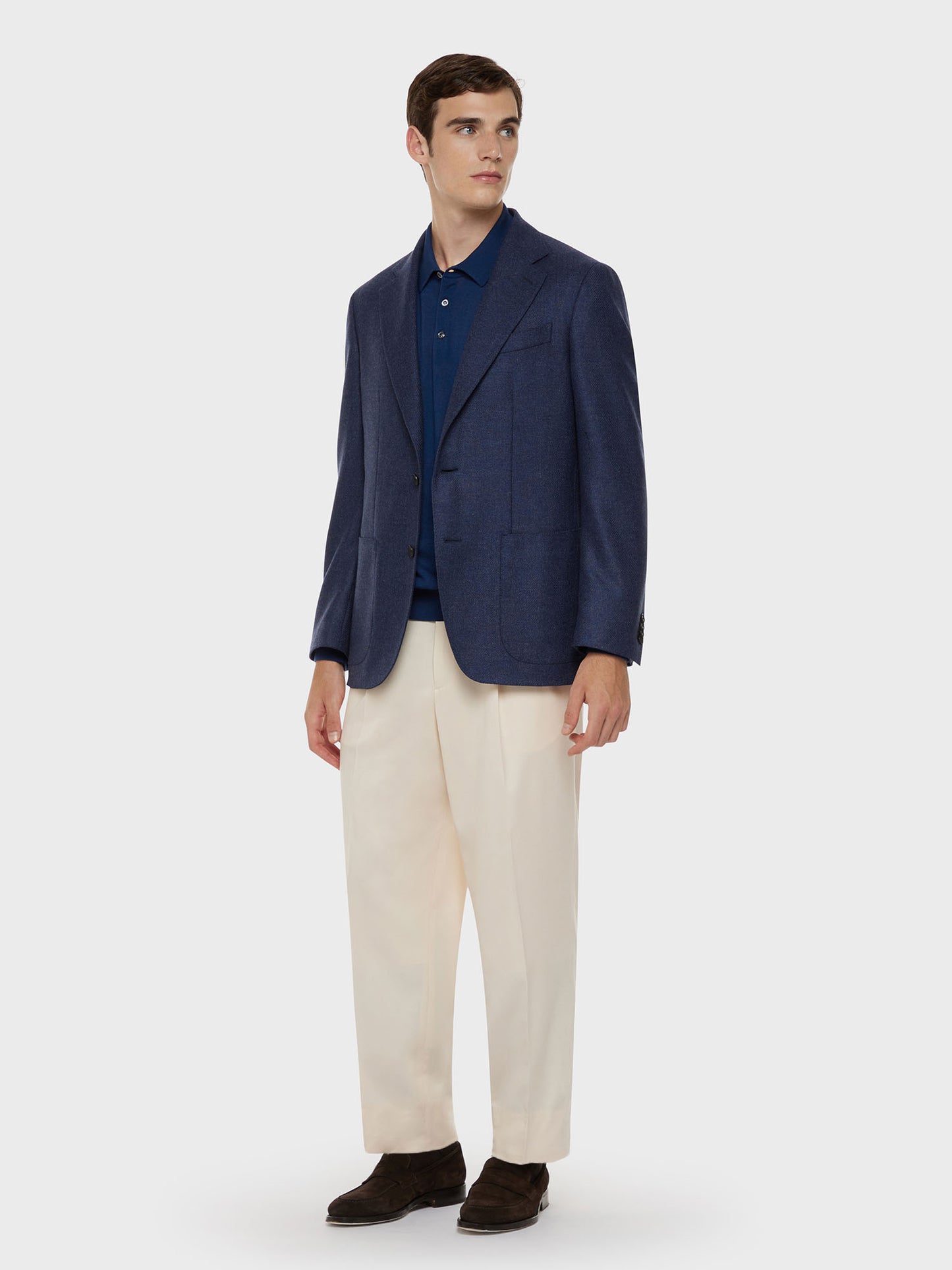 Caruso Menswear Abbigliamento Uomo Giacca butterfly in lana cashmere blu total look
