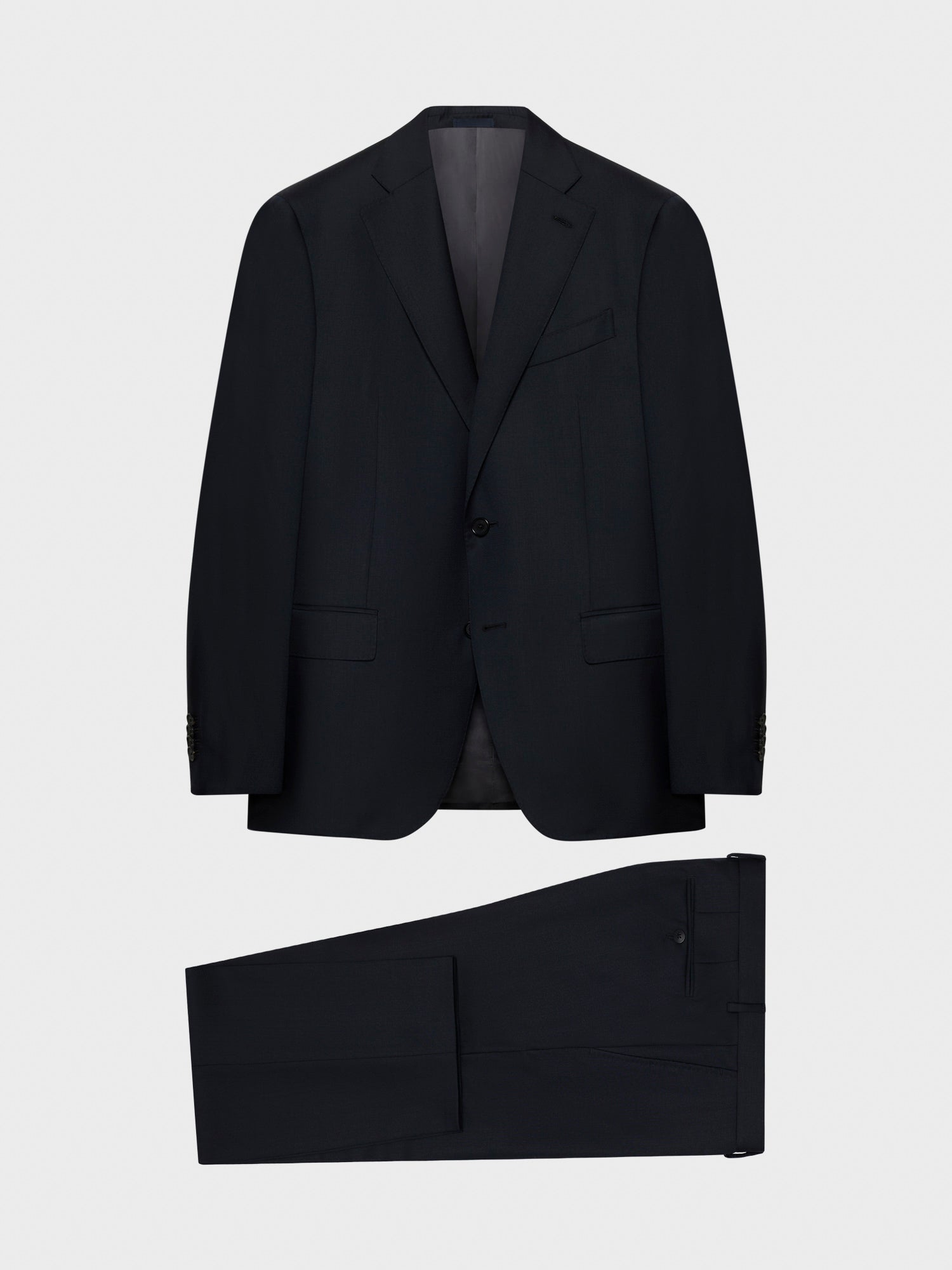 Caruso Menswear Abbigliamento Uomo Abiti Abito bohème monopetto in lana 130’s grisaglia blu navy look 2