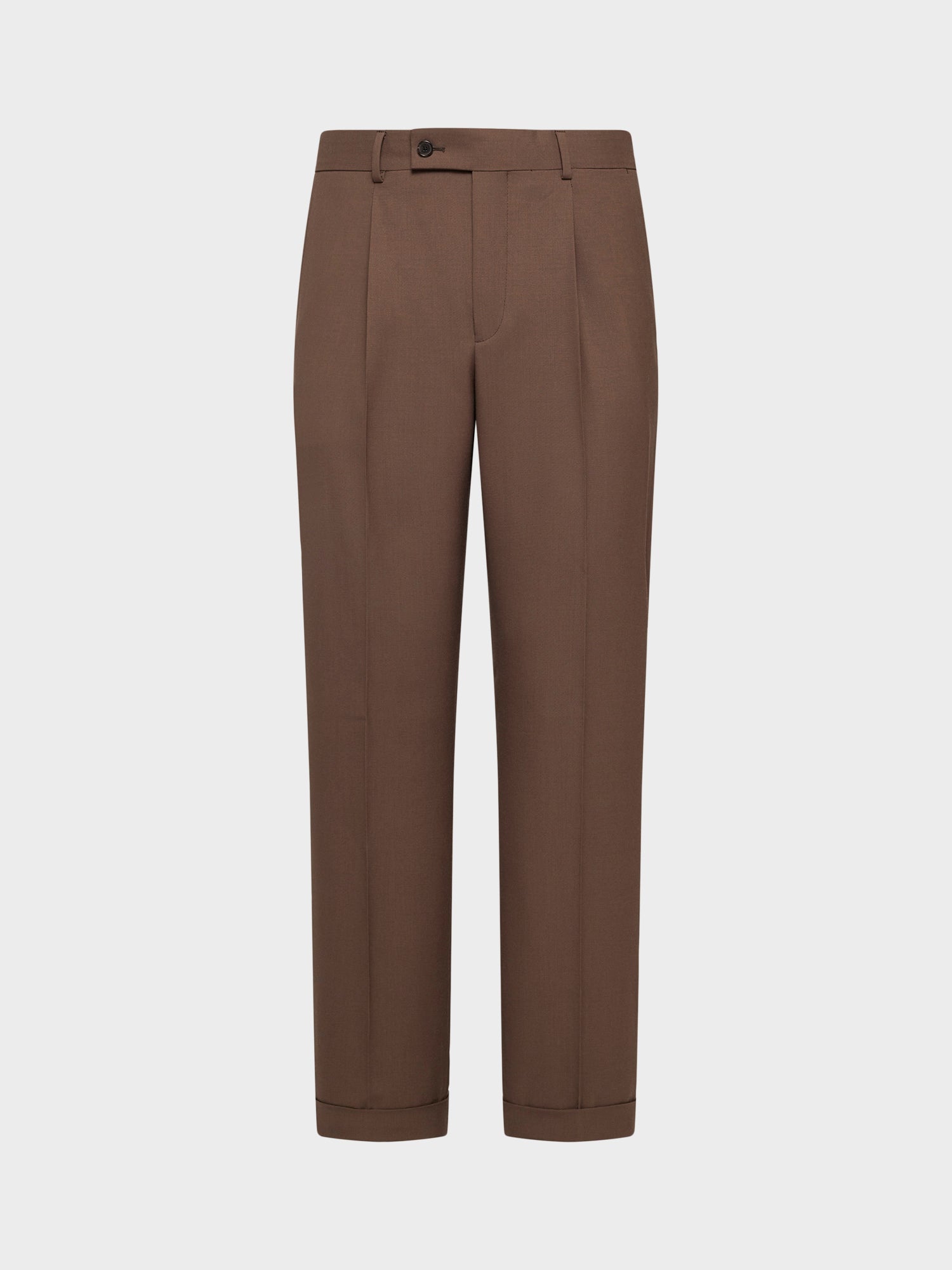 Caruso Menswear Abbigliamento Uomo Pantalone in lana marrone still