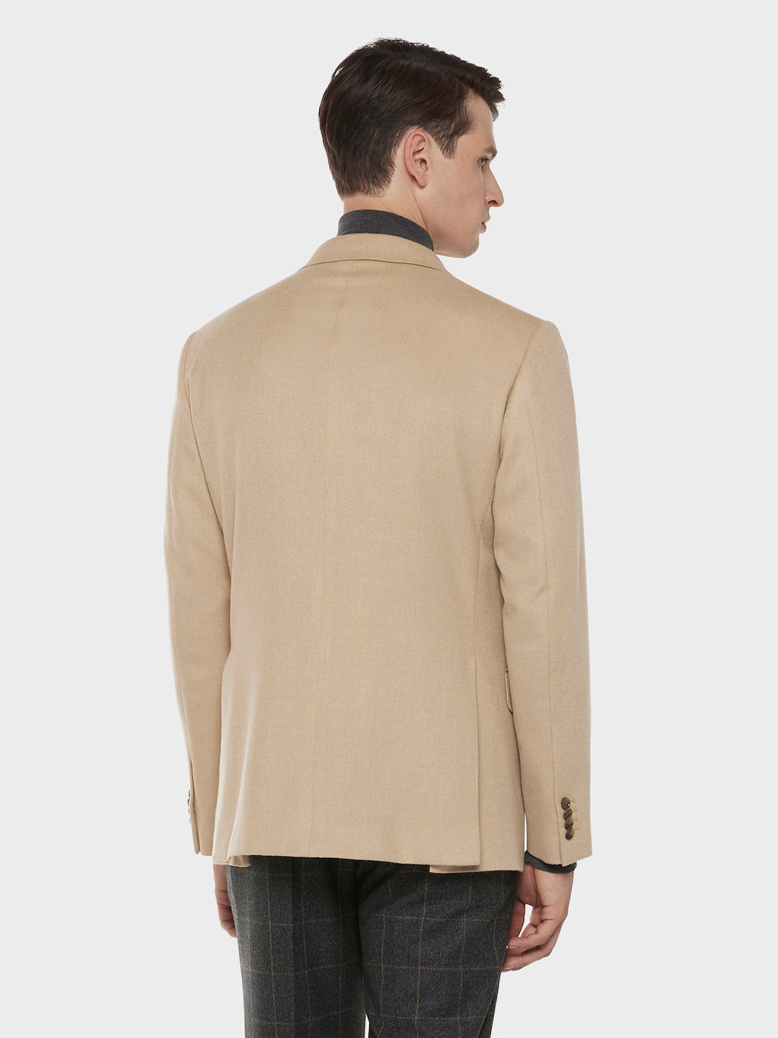 Caruso Menswear Abbigliamento Uomo Giacche Giacca norma doppiopetto in cammello beige look 4