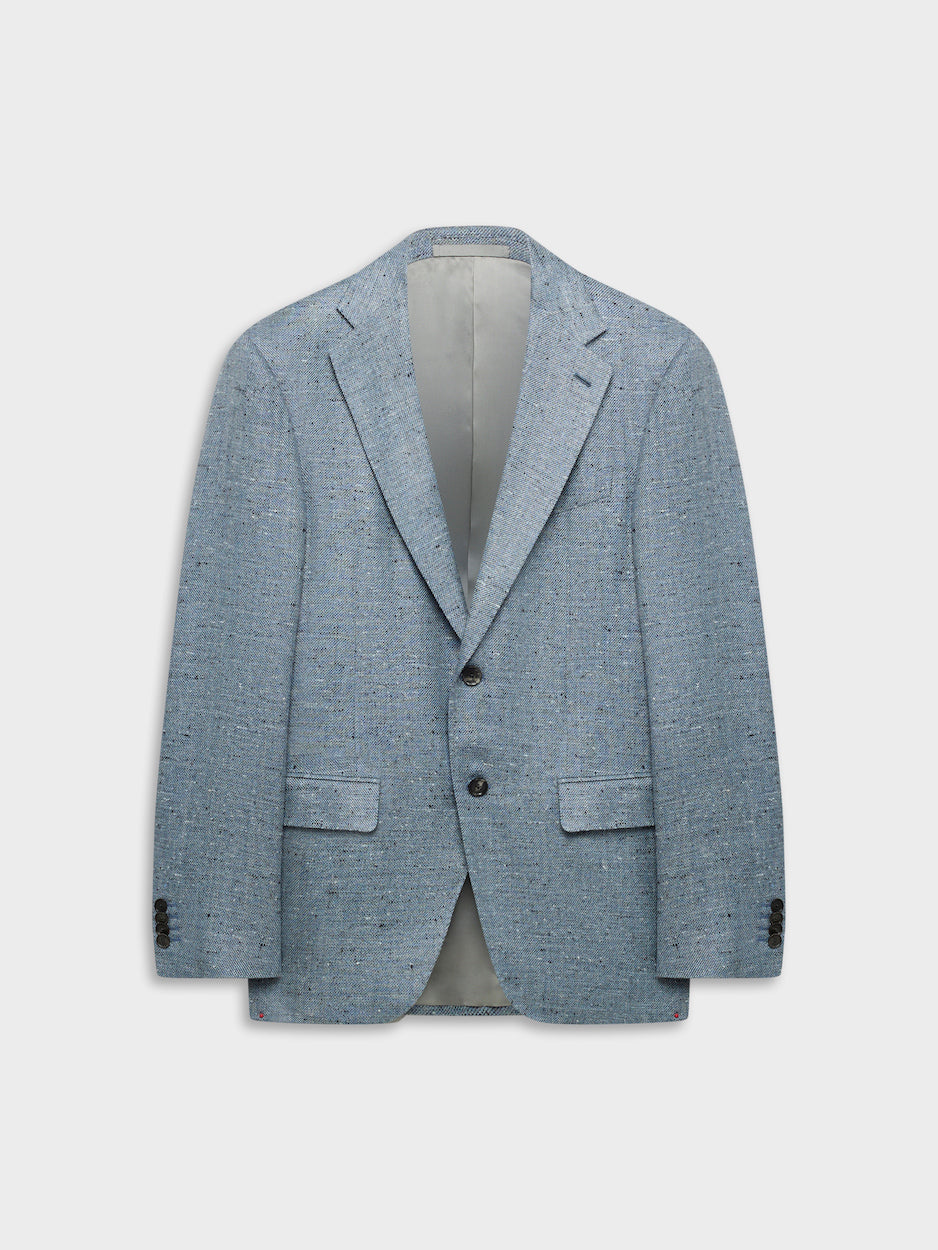 Caruso Menswear Abbigliamento Uomo Giacche Giacca norma in seta lino lana blu look 1