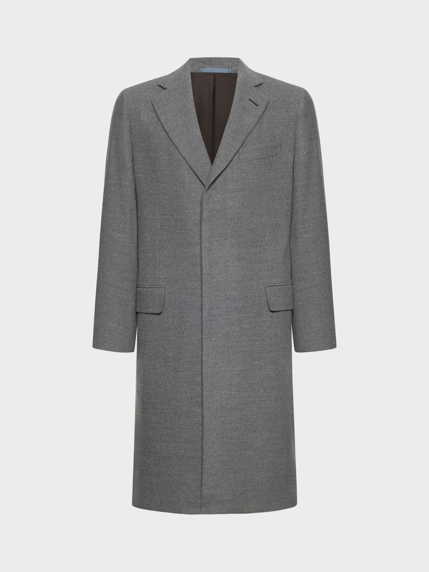 Caruso Menswear Abbigliamento Uomo Cappotto norma in lana "Nuage" 180's grigio still