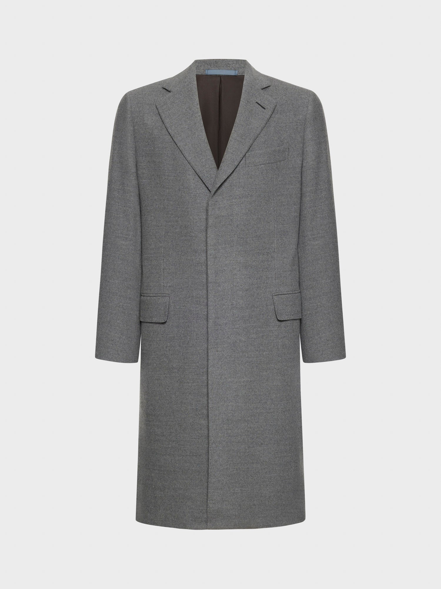 Caruso Menswear Abbigliamento Uomo Cappotto norma in lana "Nuage" 180's grigio still