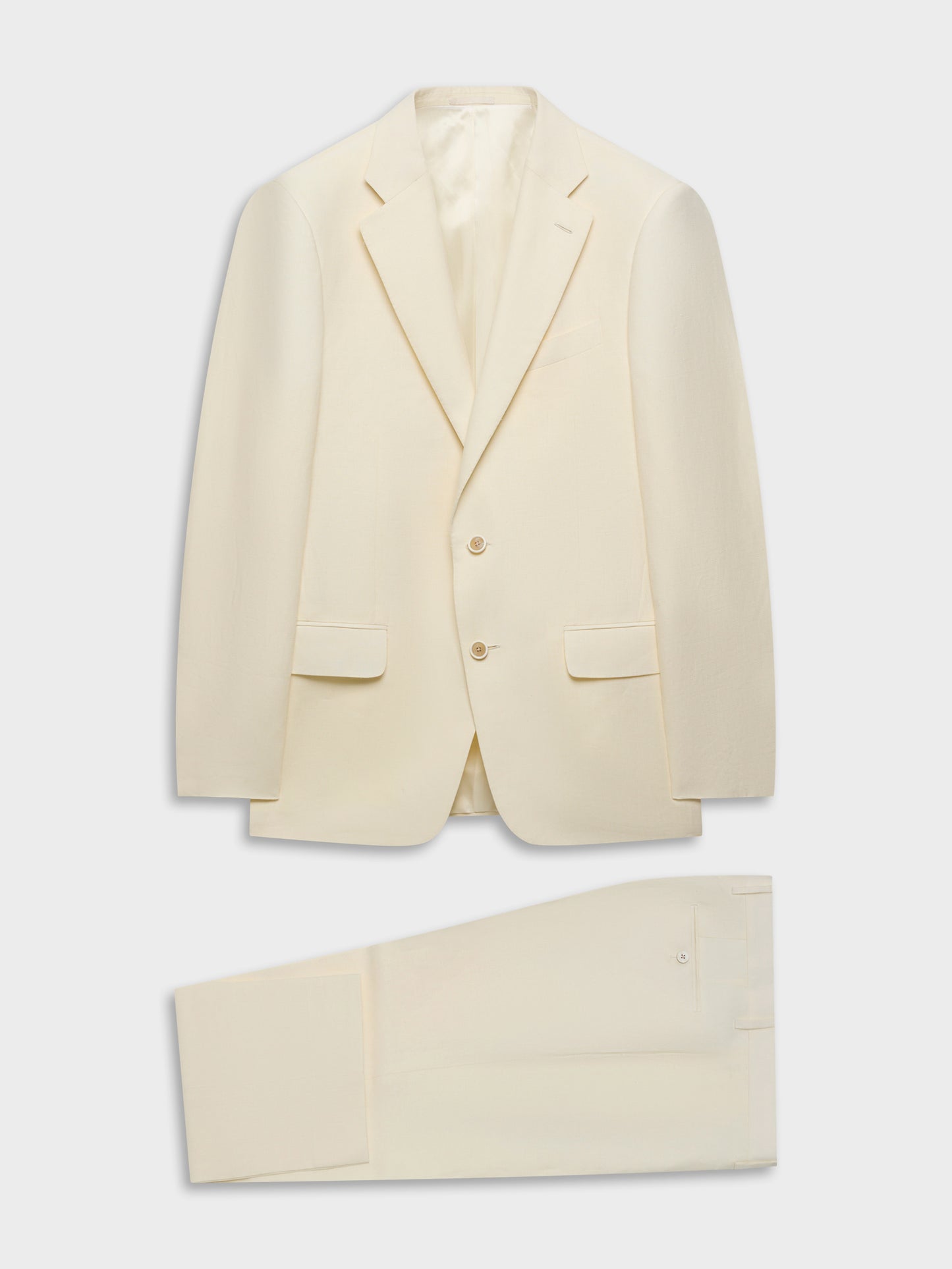 Caruso Menswear Abbigliamento Uomo Abiti Abito macbeth in lino bianco look 1