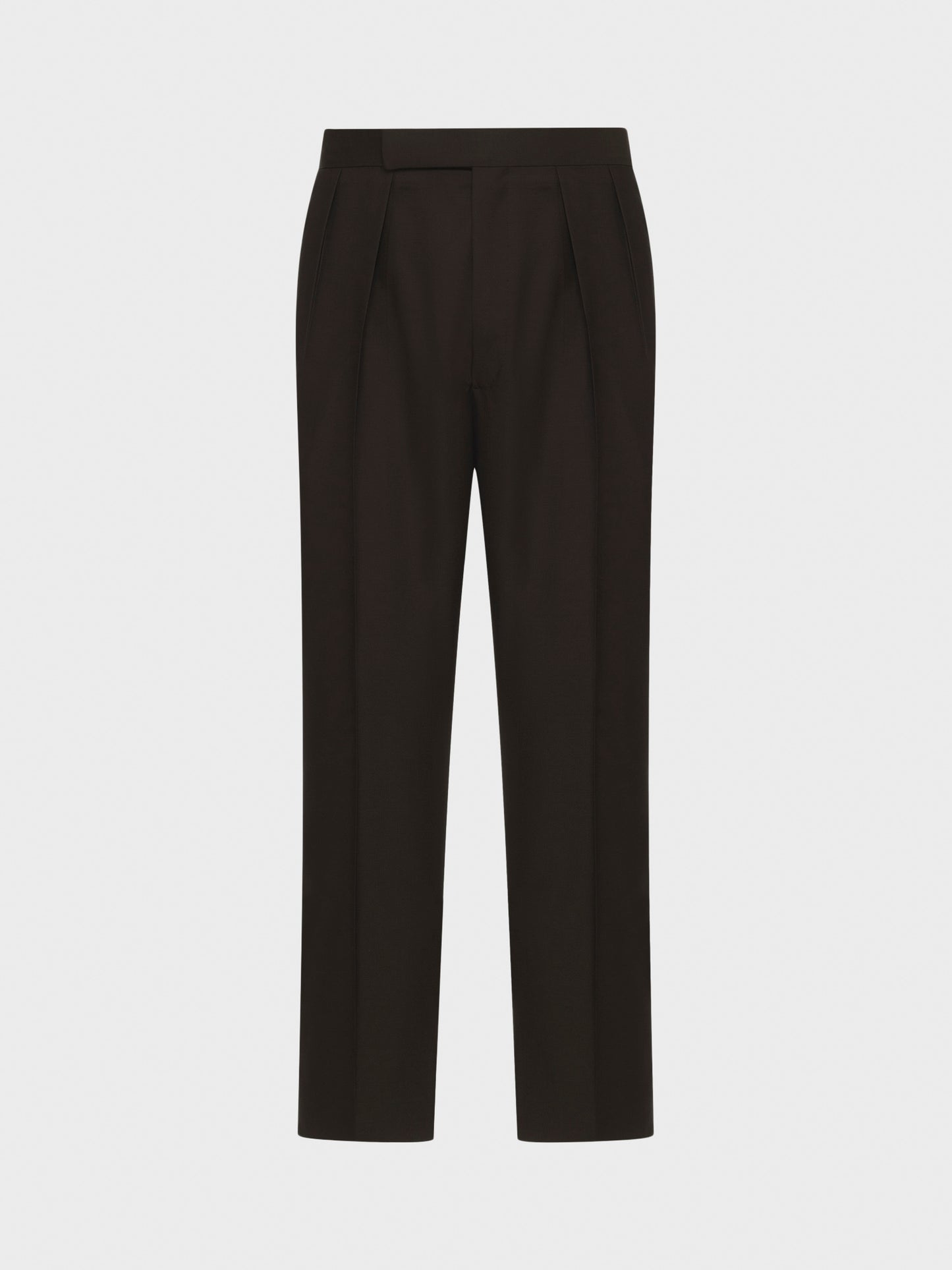 Caruso Menswear Abbigliamento Uomo Pantalone in lana mohair marrone still