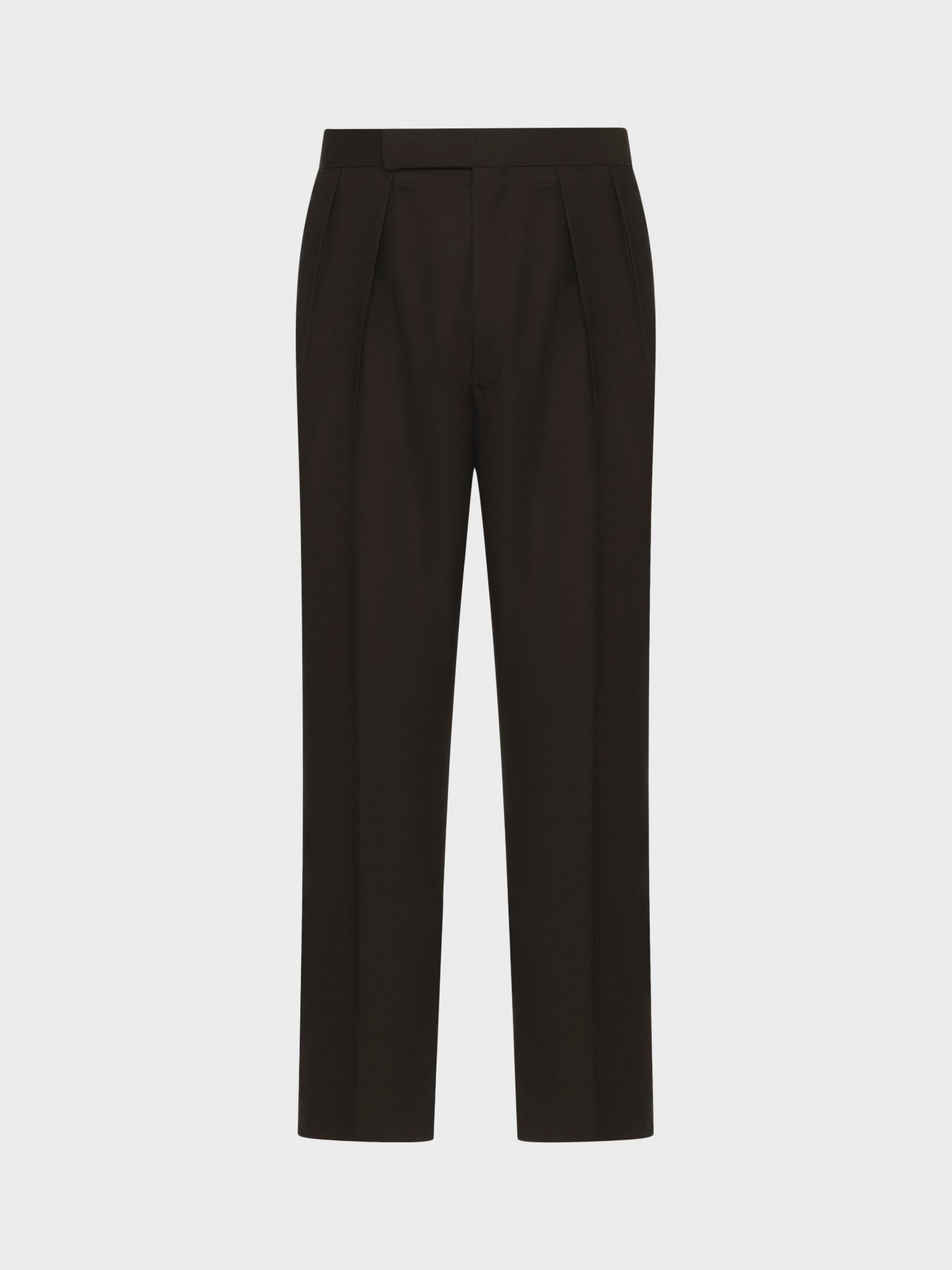 Caruso Menswear Abbigliamento Uomo Pantalone in lana mohair marrone still