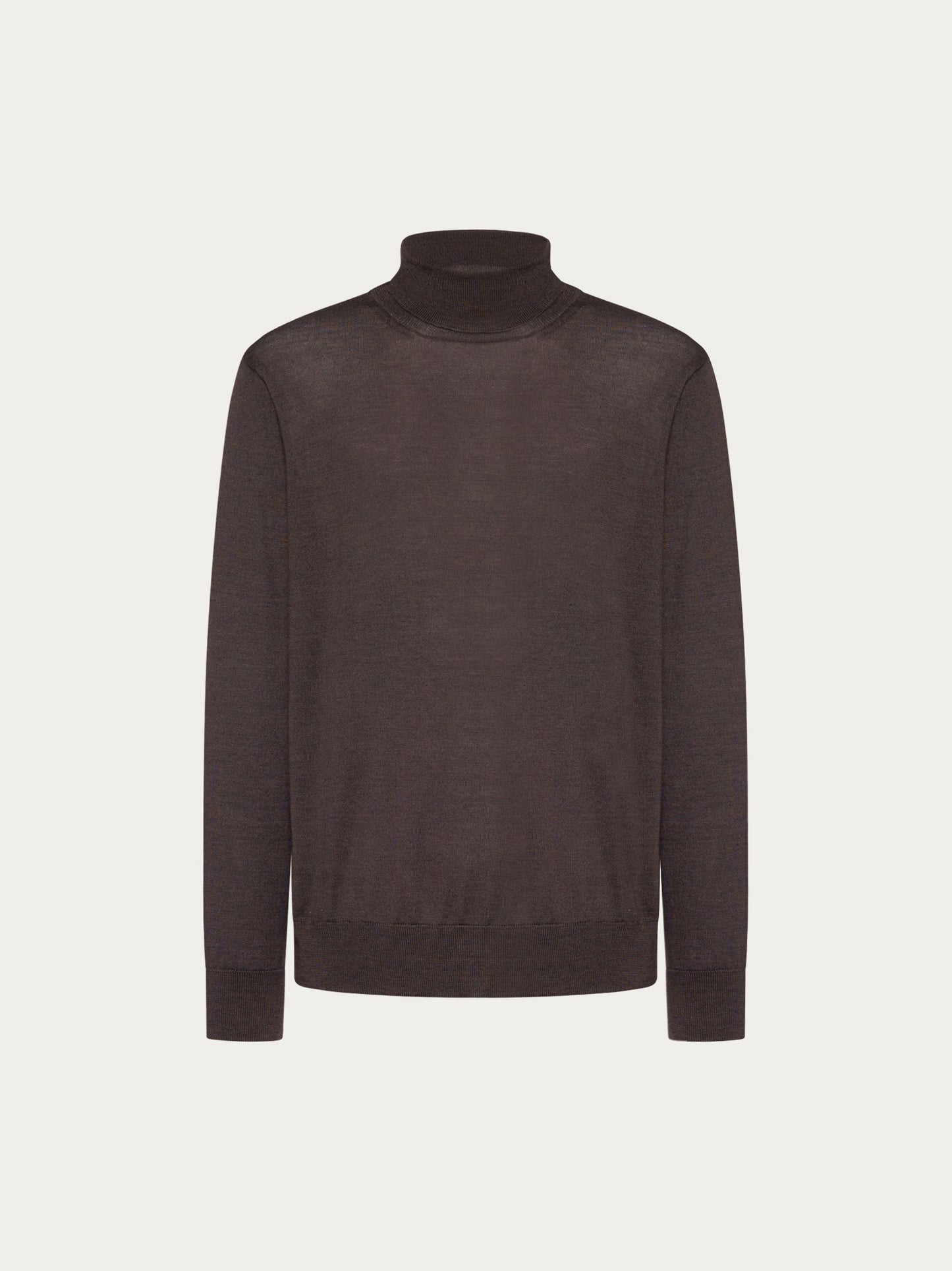 Caruso Menswear Abbigliamento Uomo Dolcevita in lana, seta e cashmere marrone still