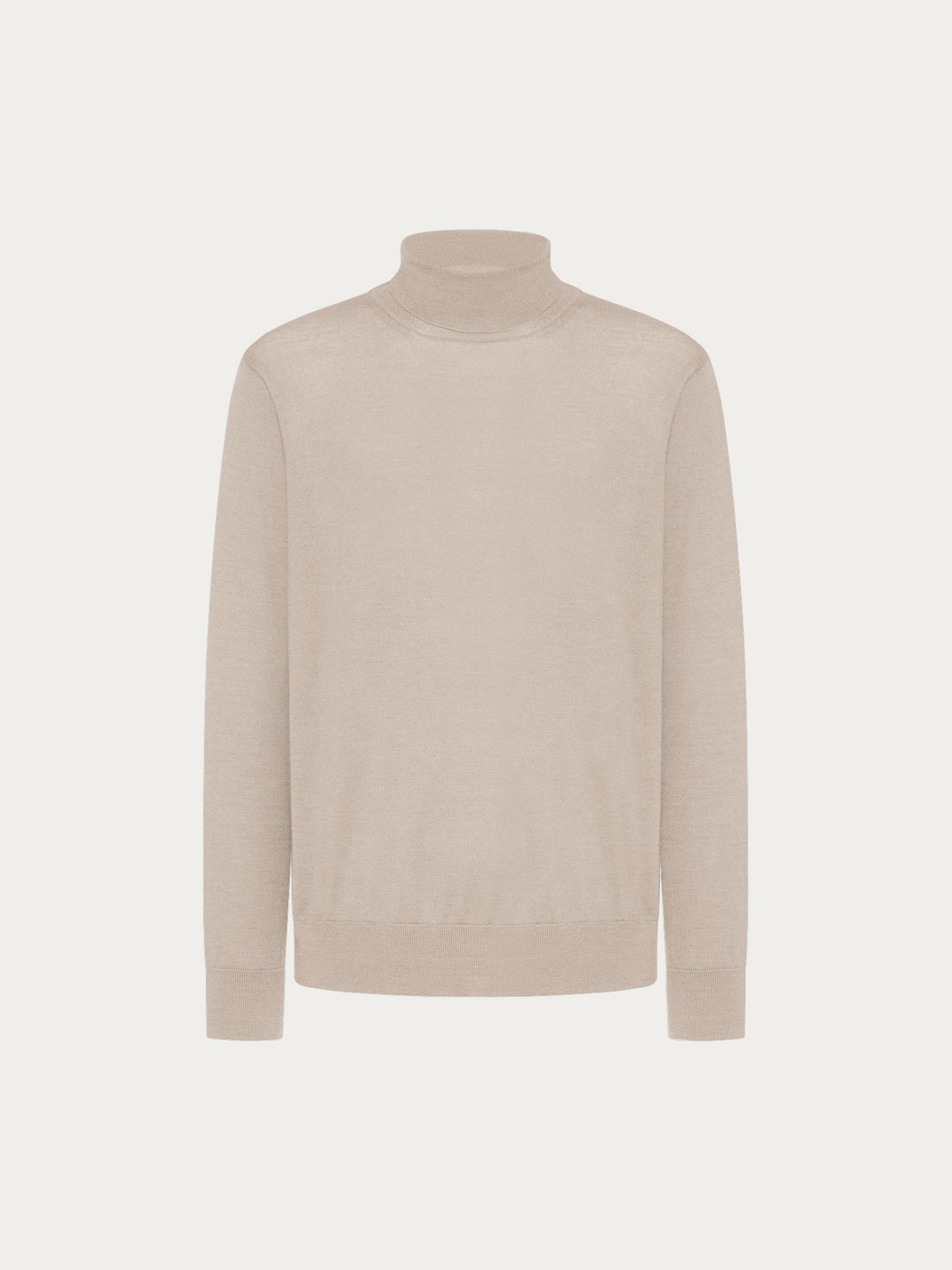 Caruso Menswear Abbigliamento Uomo Maglieria Dolcevita in lana, seta e cashmere beige look 2