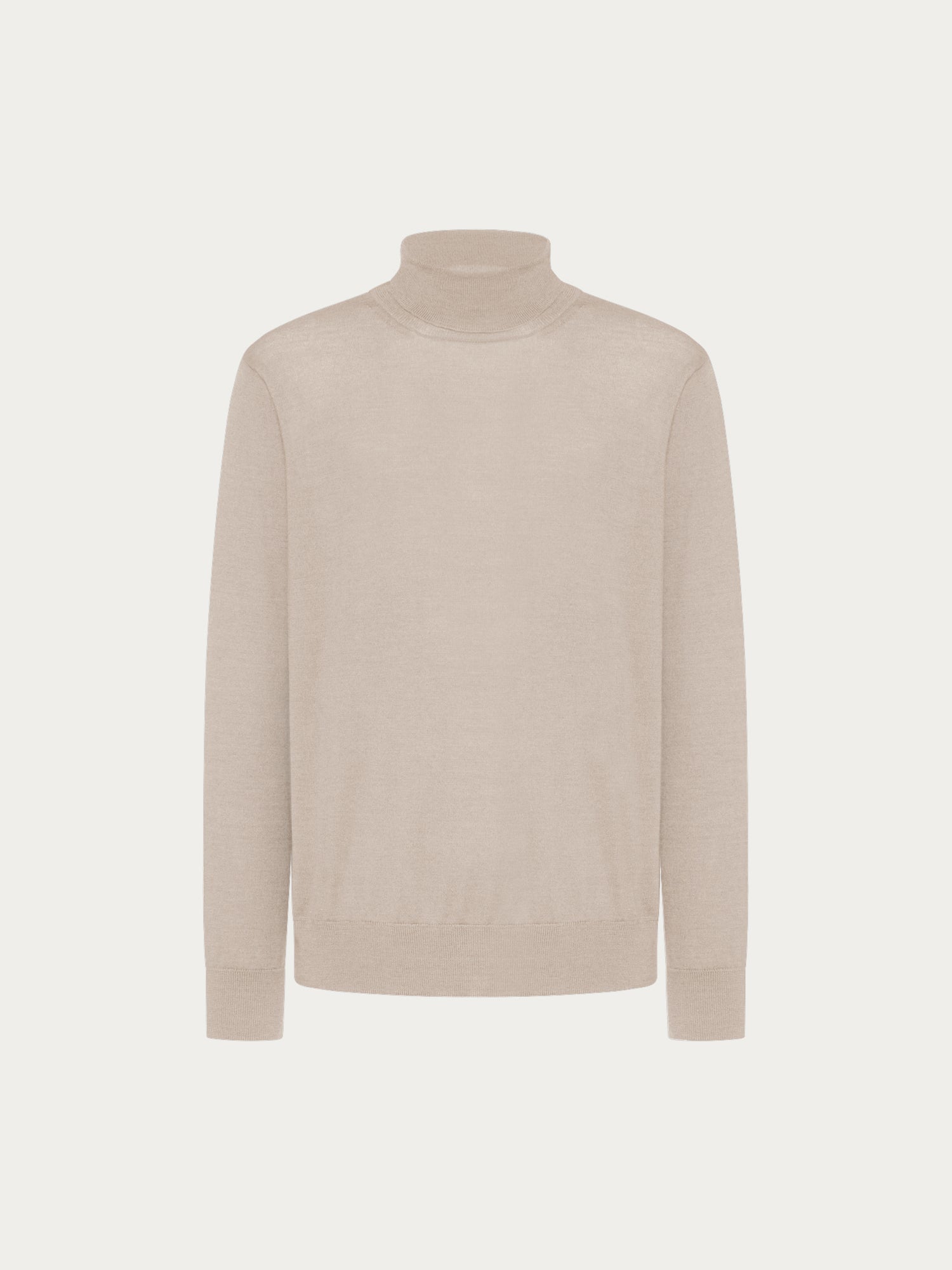 Caruso Menswear Abbigliamento Uomo Maglieria Dolcevita in lana, seta e cashmere beige look 2