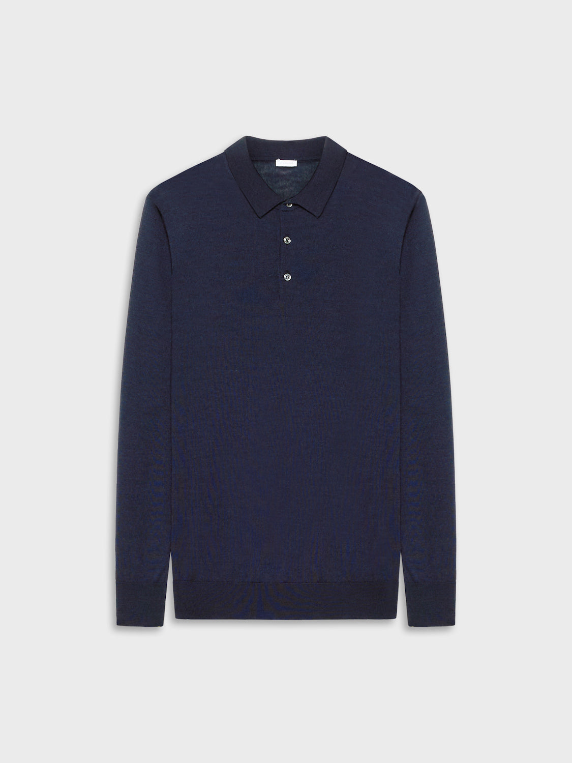 Caruso Menswear Abbigliamento Uomo Maglieria Polo a manica lunga in lana, seta e cashmere blu look 2