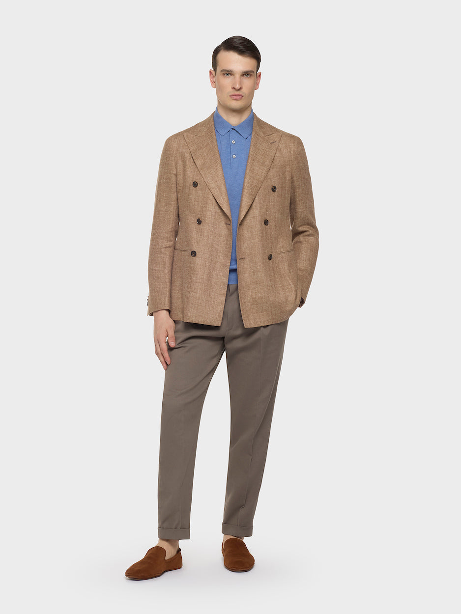 Caruso Menswear Abbigliamento Uomo Polo Polo a maniche corte in cotone blu look 2