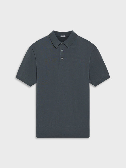 Caruso Menswear Abbigliamento Uomo Polo Polo in cotone grigio antracite look 1
