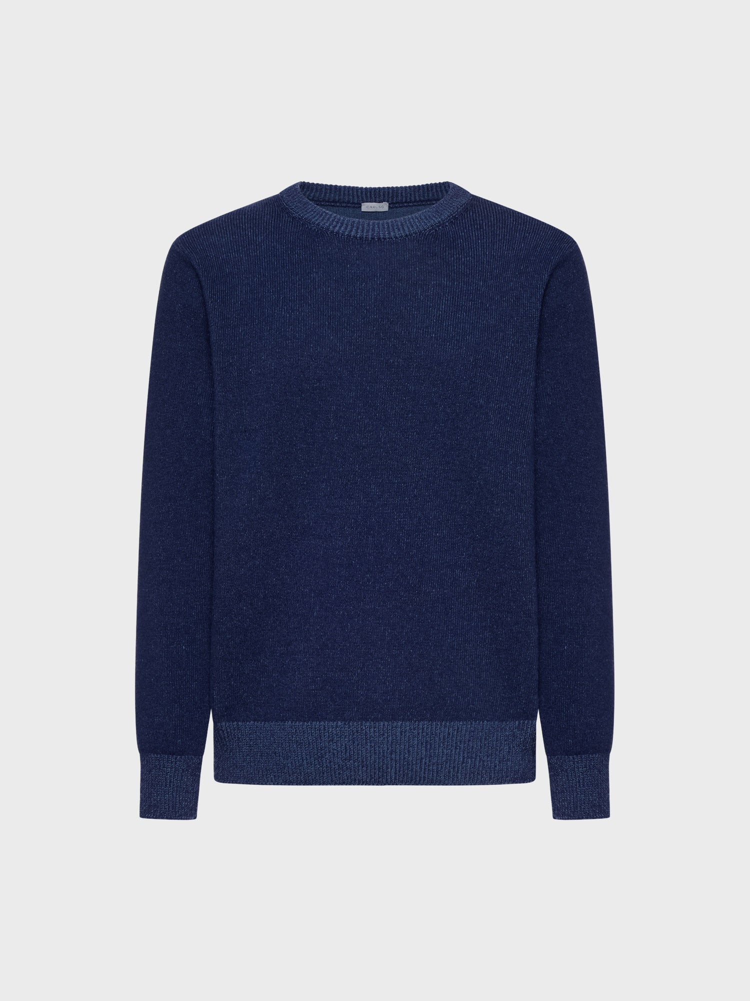 Caruso Menswear Abbigliamento Uomo Girocollo in lana babywool blu still