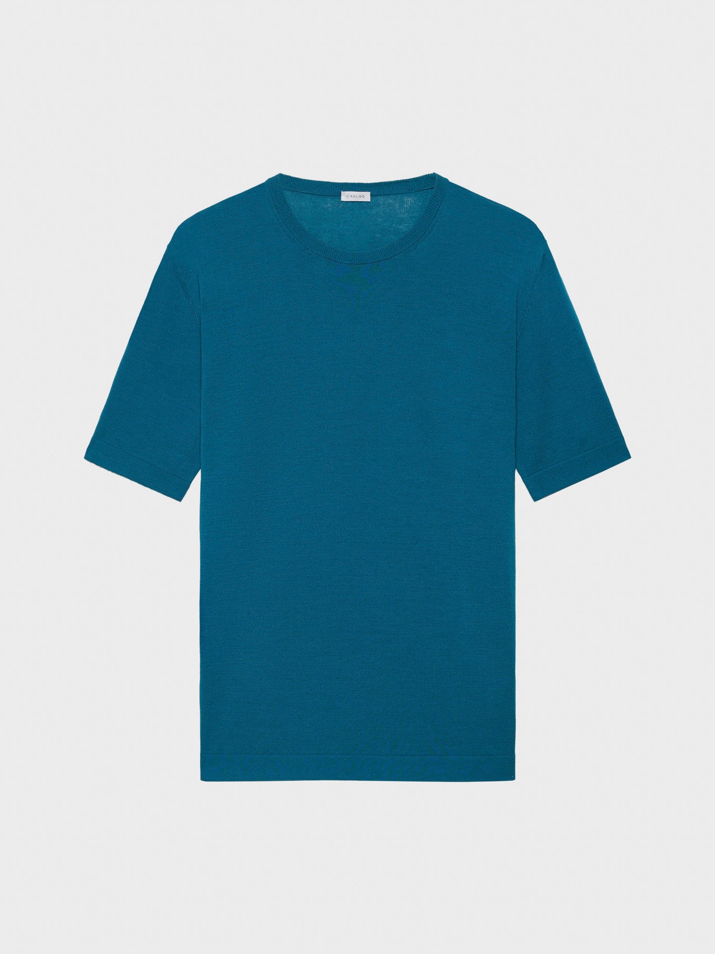 Caruso Menswear Abbigliamento Uomo Maglieria Maglia a maniche corte in cotone blu look 2