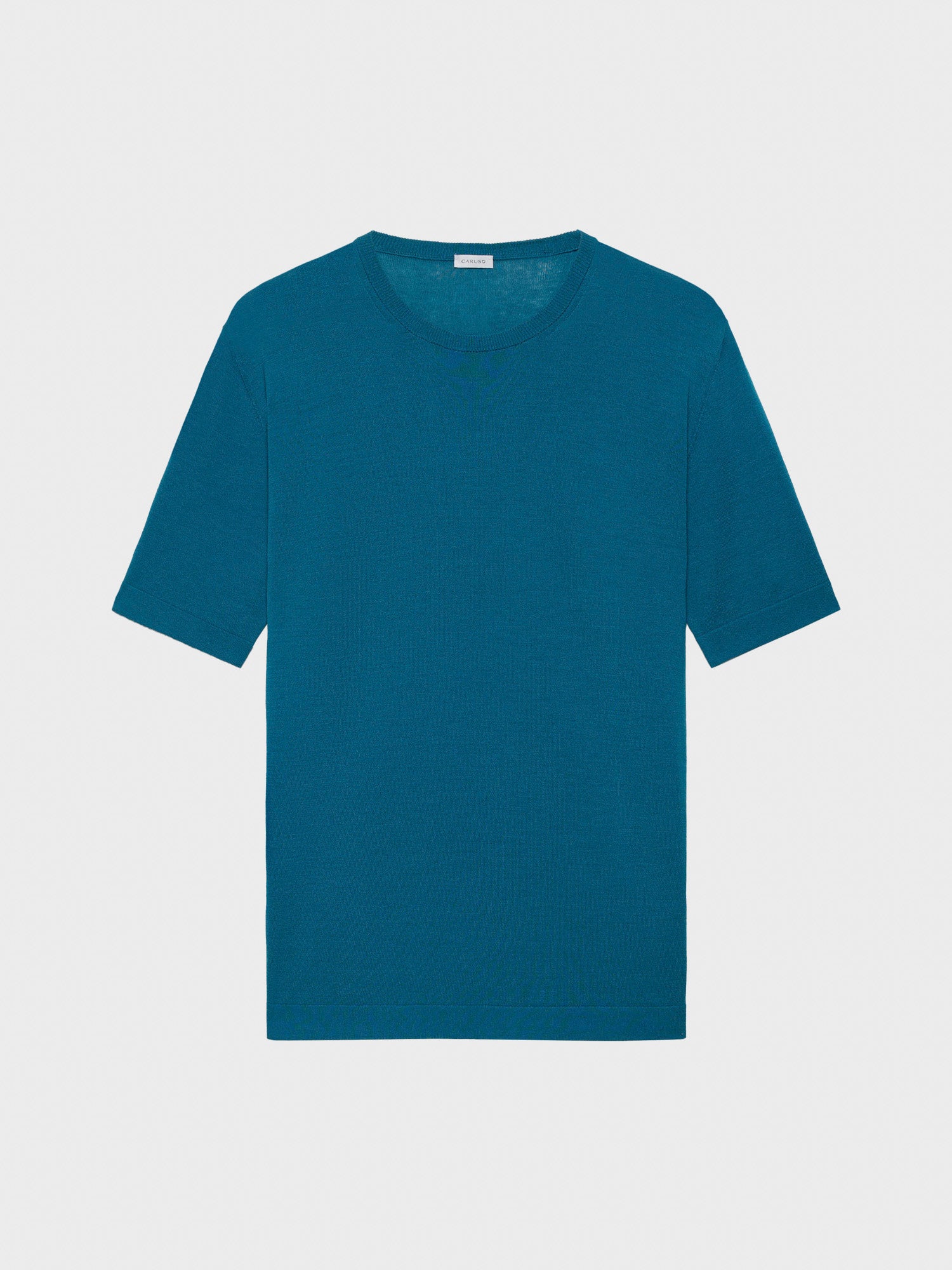 Caruso Menswear Abbigliamento Uomo Maglieria Maglia a maniche corte in cotone blu look 2