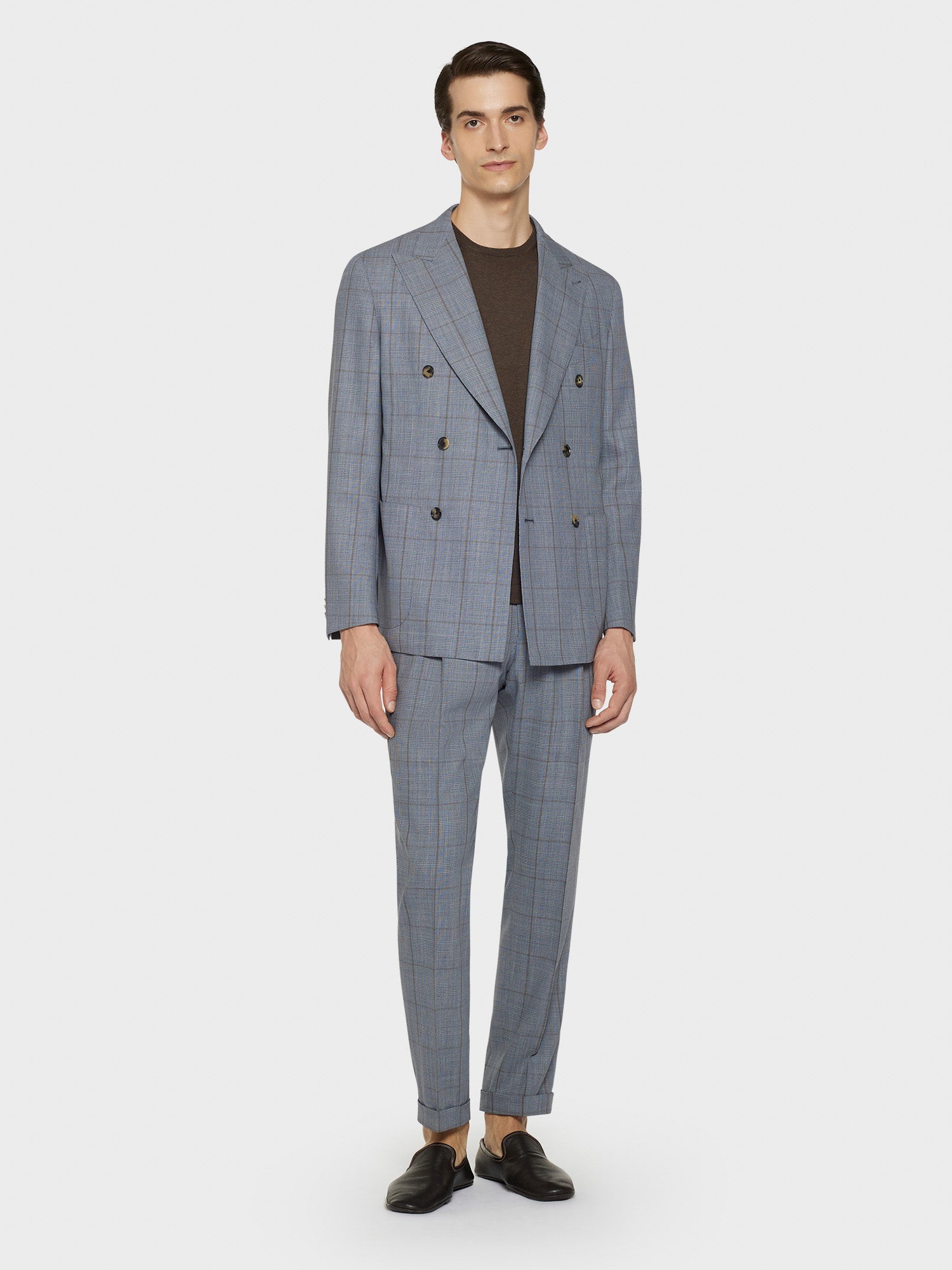 Caruso Menswear Abbigliamento Uomo Maglieria Maglia a maniche corte in cotone marrone look 3