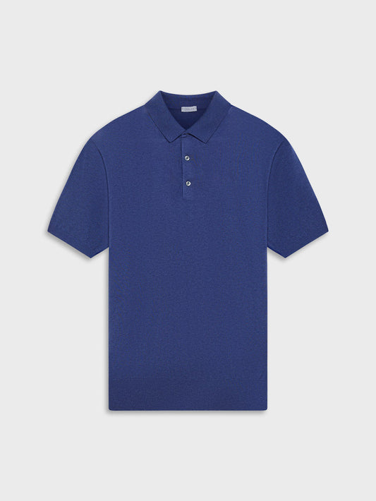Caruso Menswear Abbigliamento Uomo Polo Polo a maniche corte in cotone blu look 1