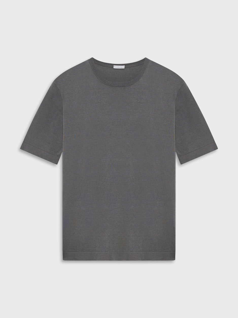 Caruso Menswear Abbigliamento Uomo T-shirt T-shirt in maglia di cotone grigia look 1