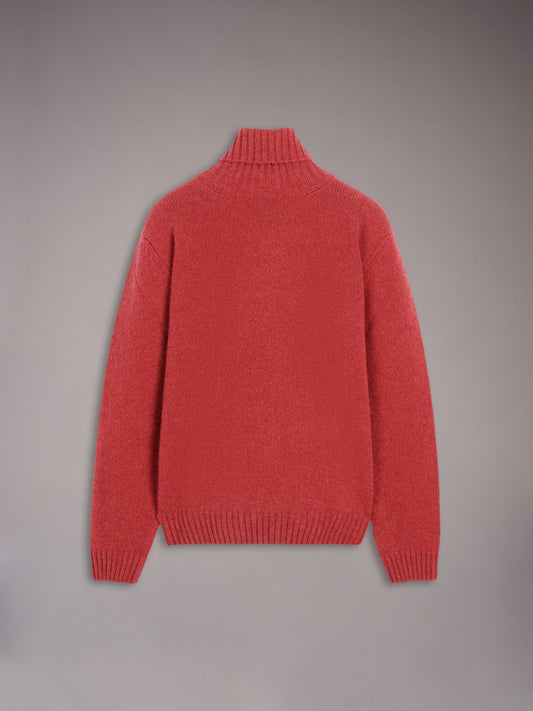 Dolcevita in lana Shetland rossa