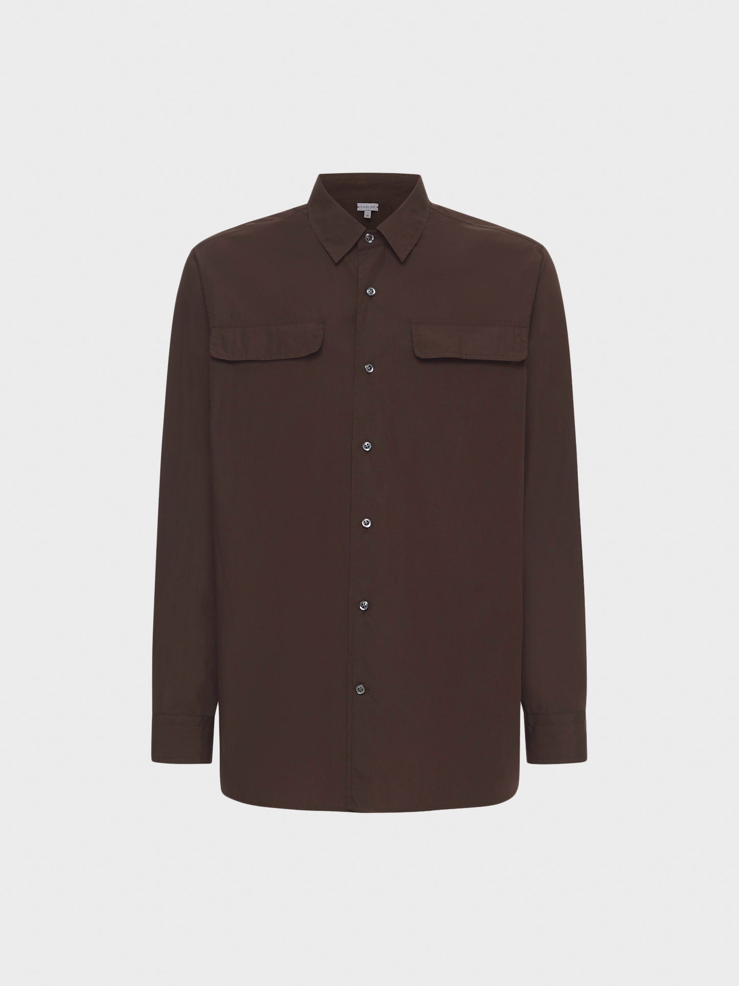 Caruso Menswear Abbigliamento Uomo Camicia in cotone marrone still