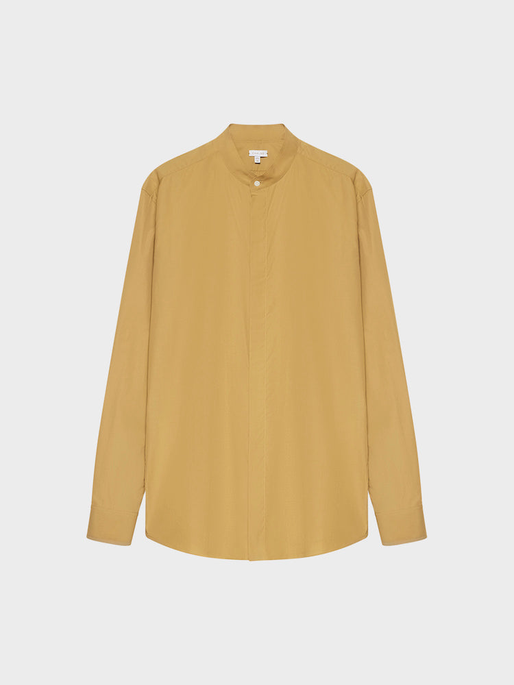 Caruso Menswear Abbigliamento Uomo Camicie Camicia coreana in cotone cammello look 2
