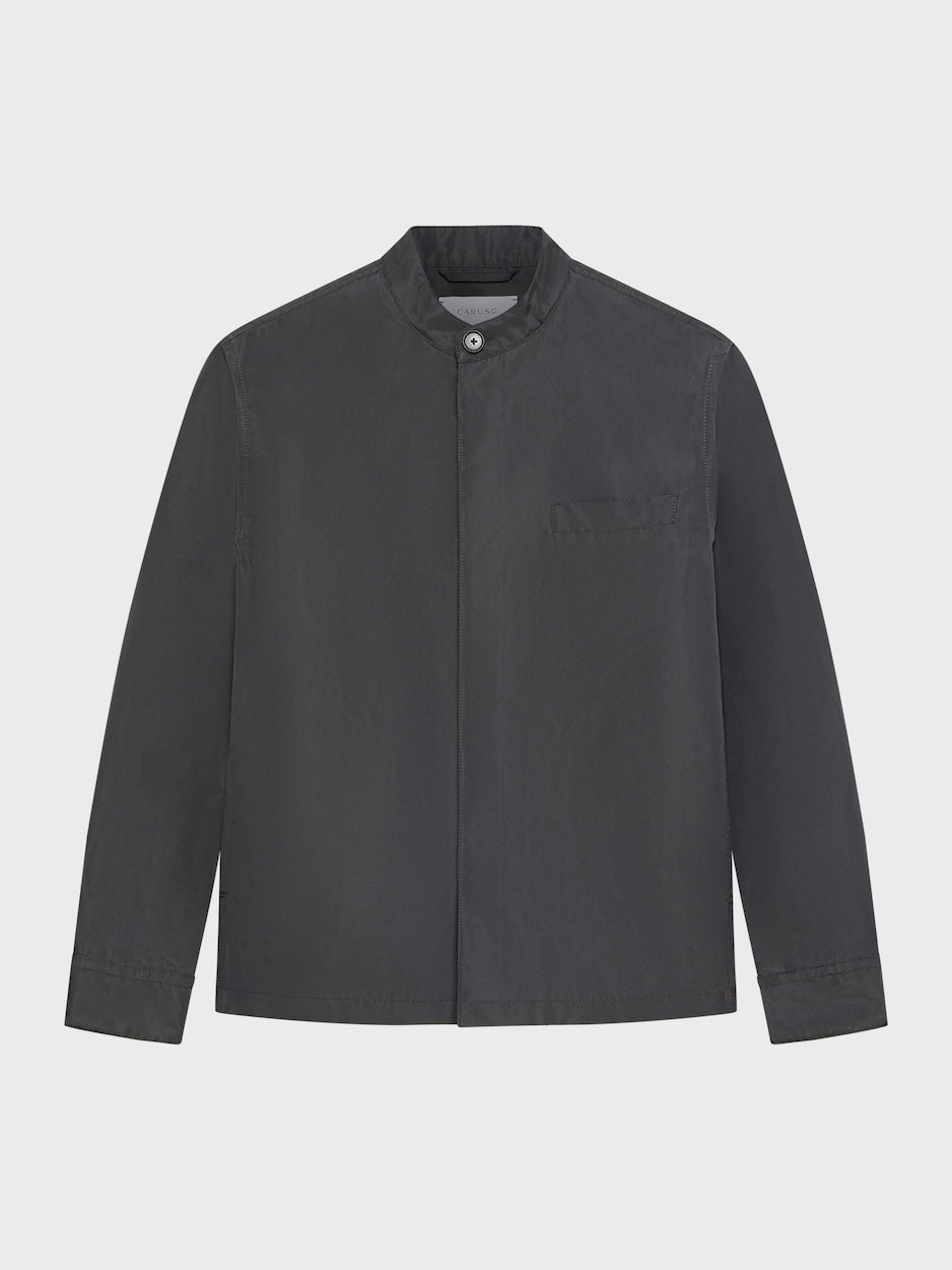 Caruso Menswear Abbigliamento Uomo Blouson Blouson in seta grigia look 1