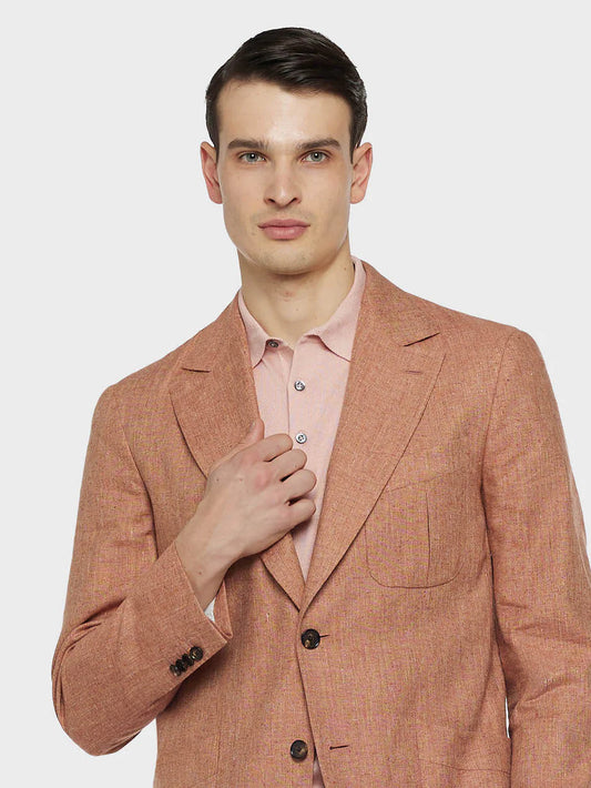Pink Caruso Jacket in Silk and Linen
