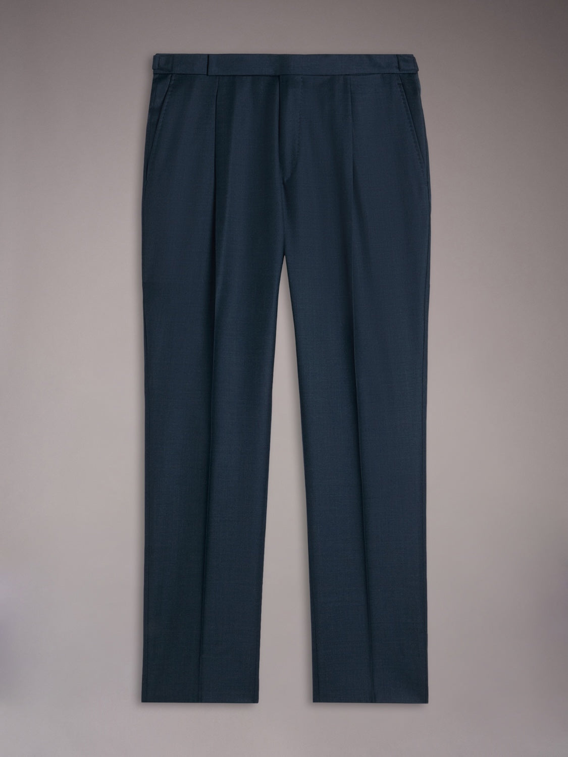 Regular-fit trousers in blue wool