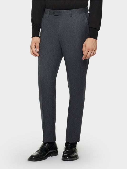 Caruso Menswear Abbigliamento Uomo Pantaloni Pantalone da giacca in flanella di lana grigia look 1