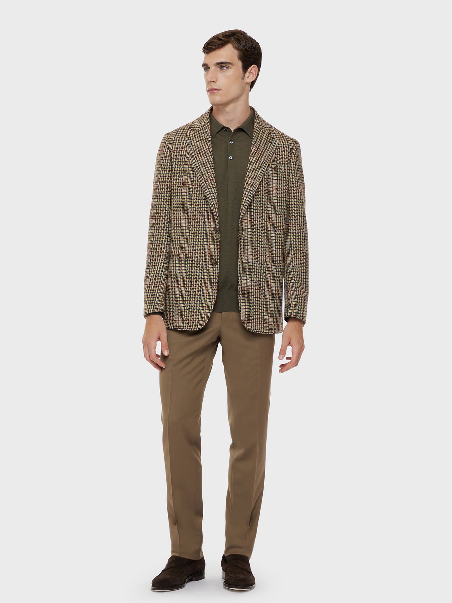 Caruso Menswear Abbigliamento Uomo Pantalone in lana tecnica beige total look