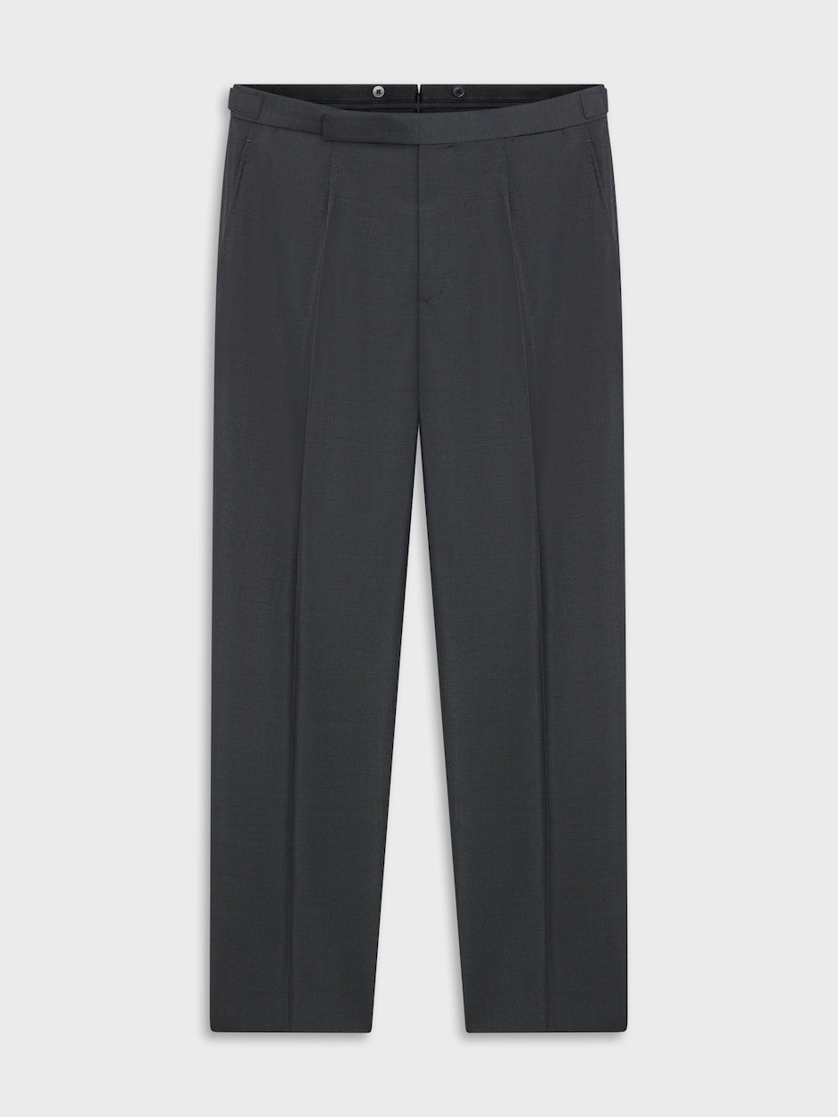 Caruso Menswear Abbigliamento Uomo Pantaloni Pantalone in lana mohair grigio look 1