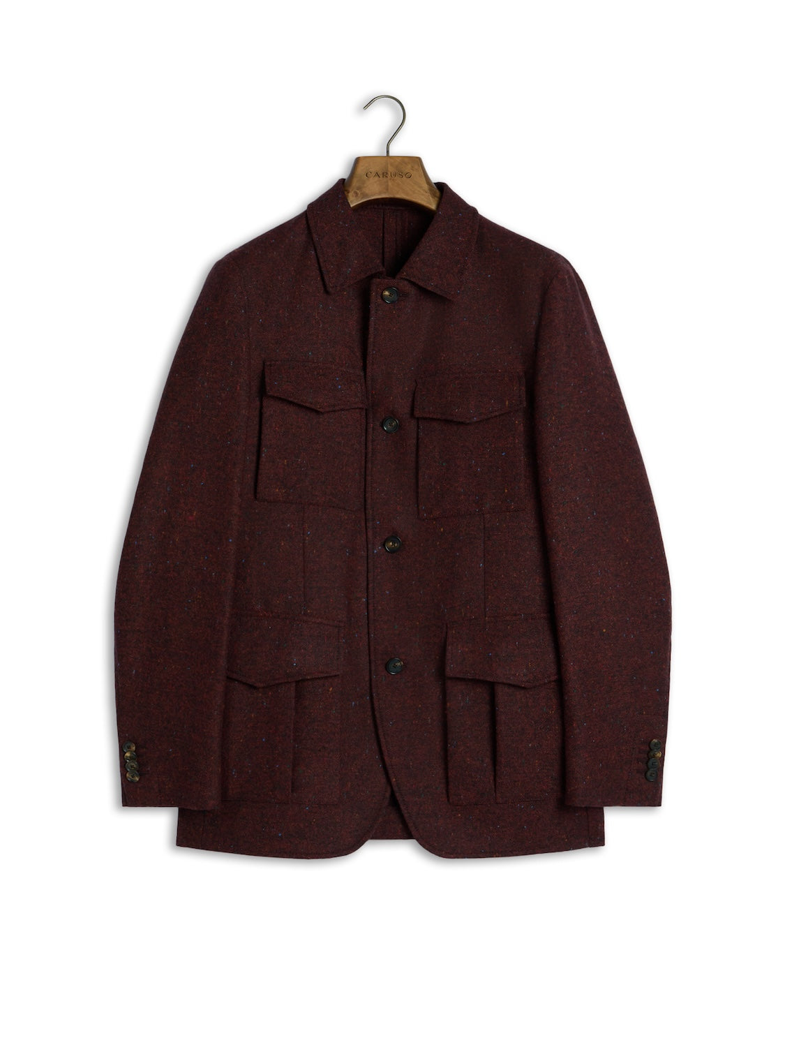 Giacca sahariana Saba in lana bordeaux