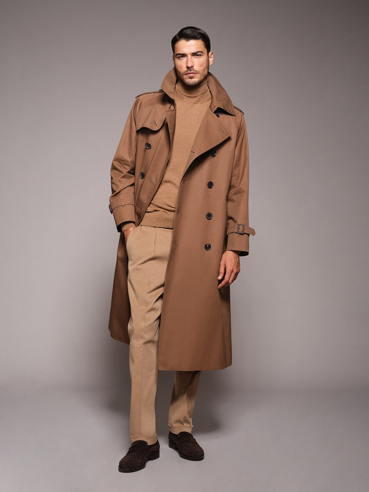 Trench doppiopetto marrone Sanyocoat x Caruso
