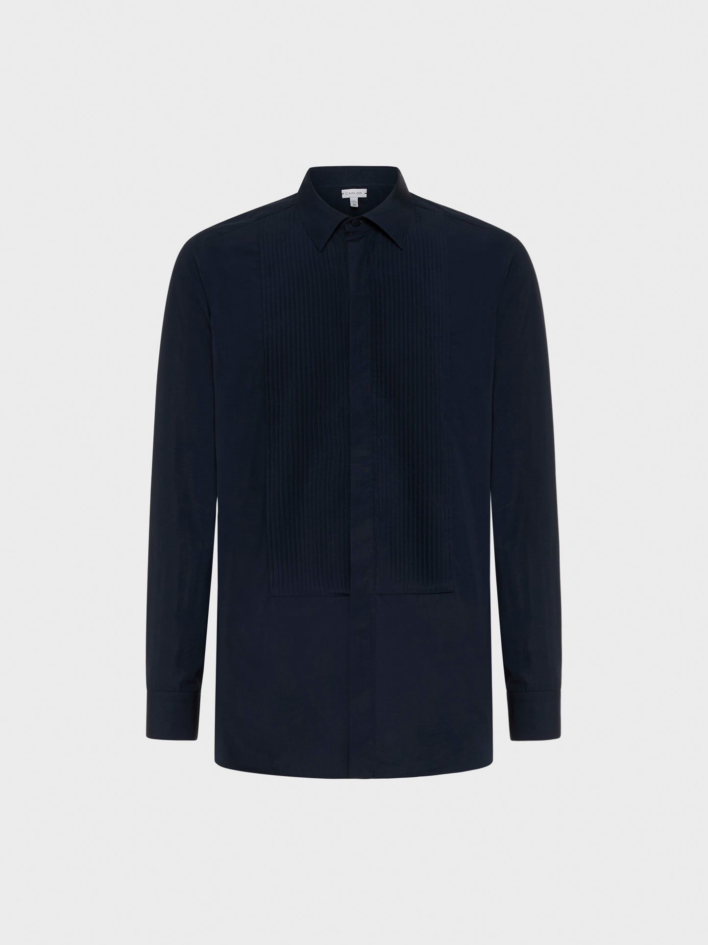 Caruso Menswear Abbigliamento Uomo Camicia da cerimonia in cotone blu notte still