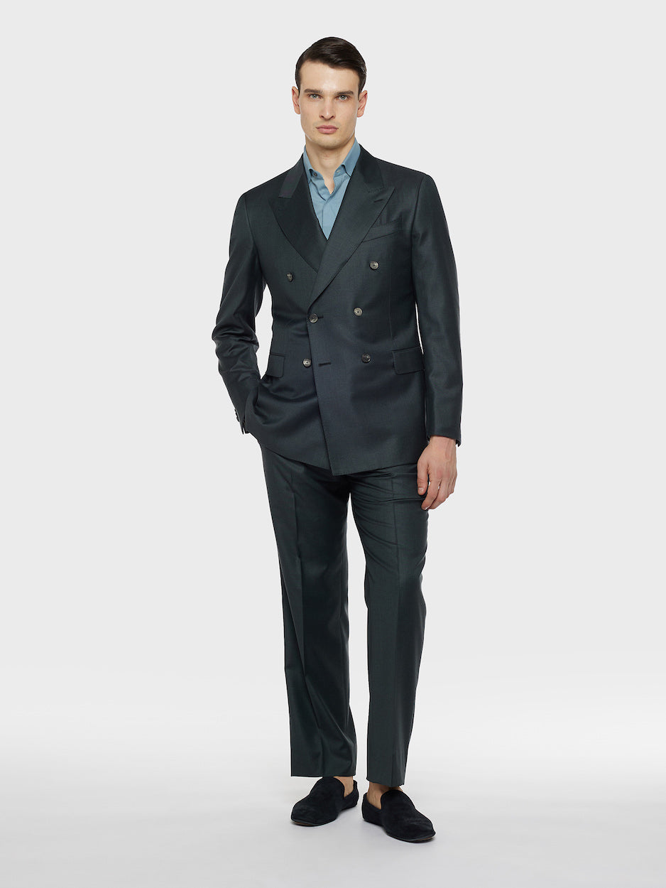 Caruso Menswear Abbigliamento Uomo Camicie Camicia slim in cotone verde look 2