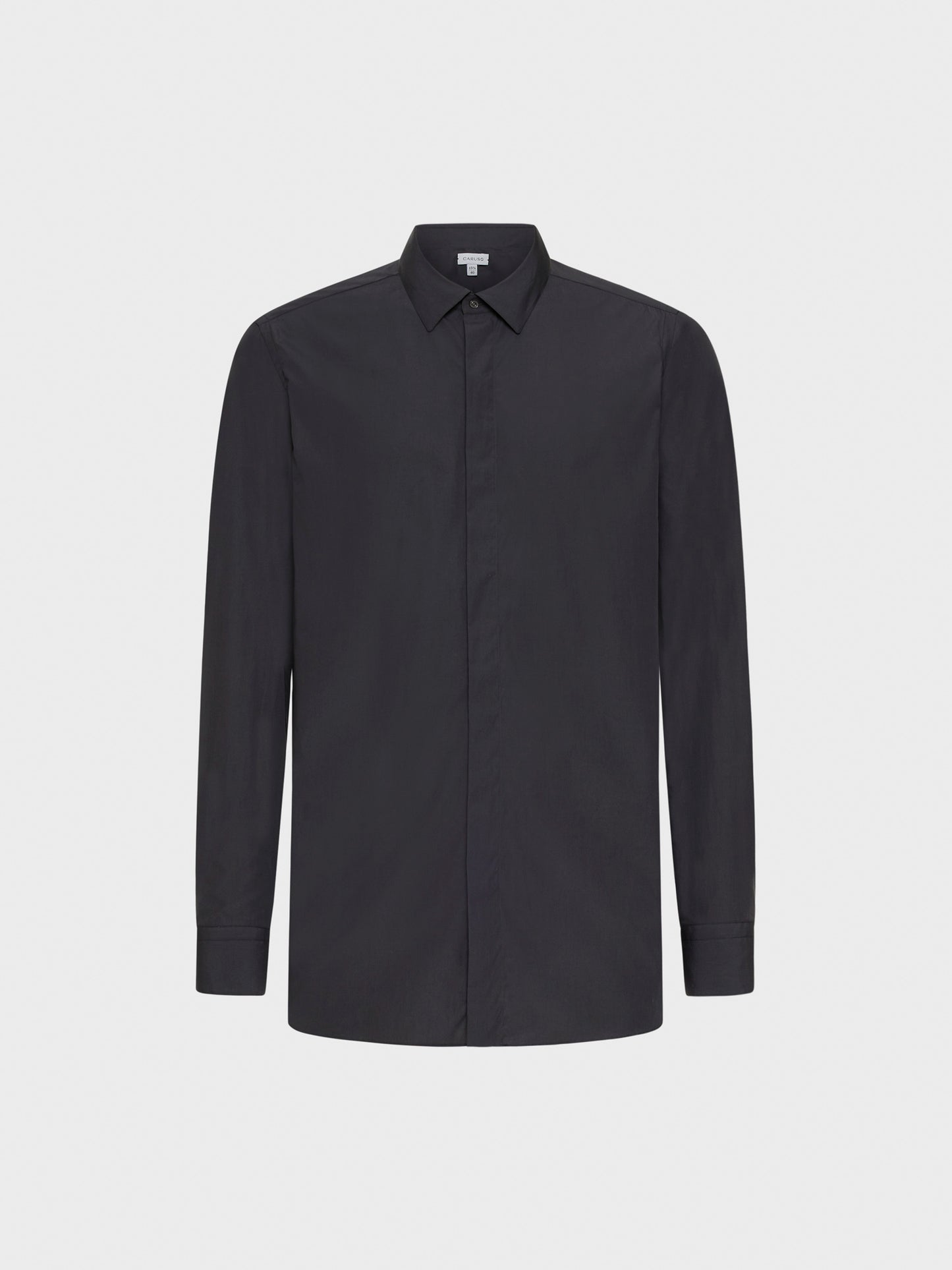 Caruso Menswear Abbigliamento Uomo Camicia slim in cotone grigia still